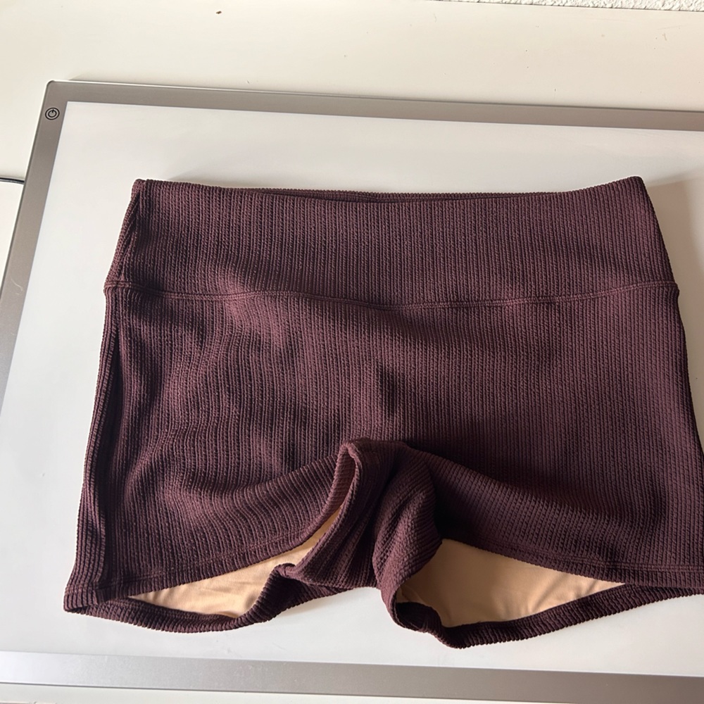 Brown swim shorts